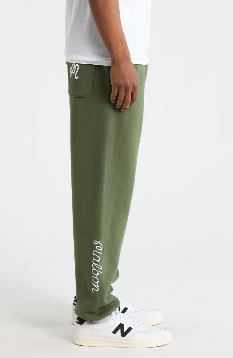 Malbon Golf Clubhouse Cotton Sweatpants, Alternate, color, Olivine