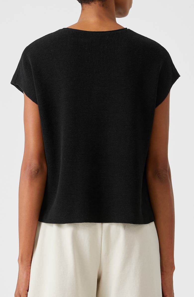Eileen Fisher Rib Knit Organic Linen Blend Box Top, Alternate, color,