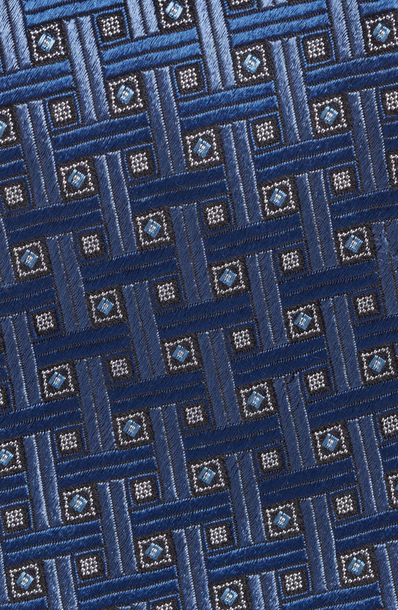 Nordstrom Geometric Jacquard Silk Tie, Alternate, color, Navy