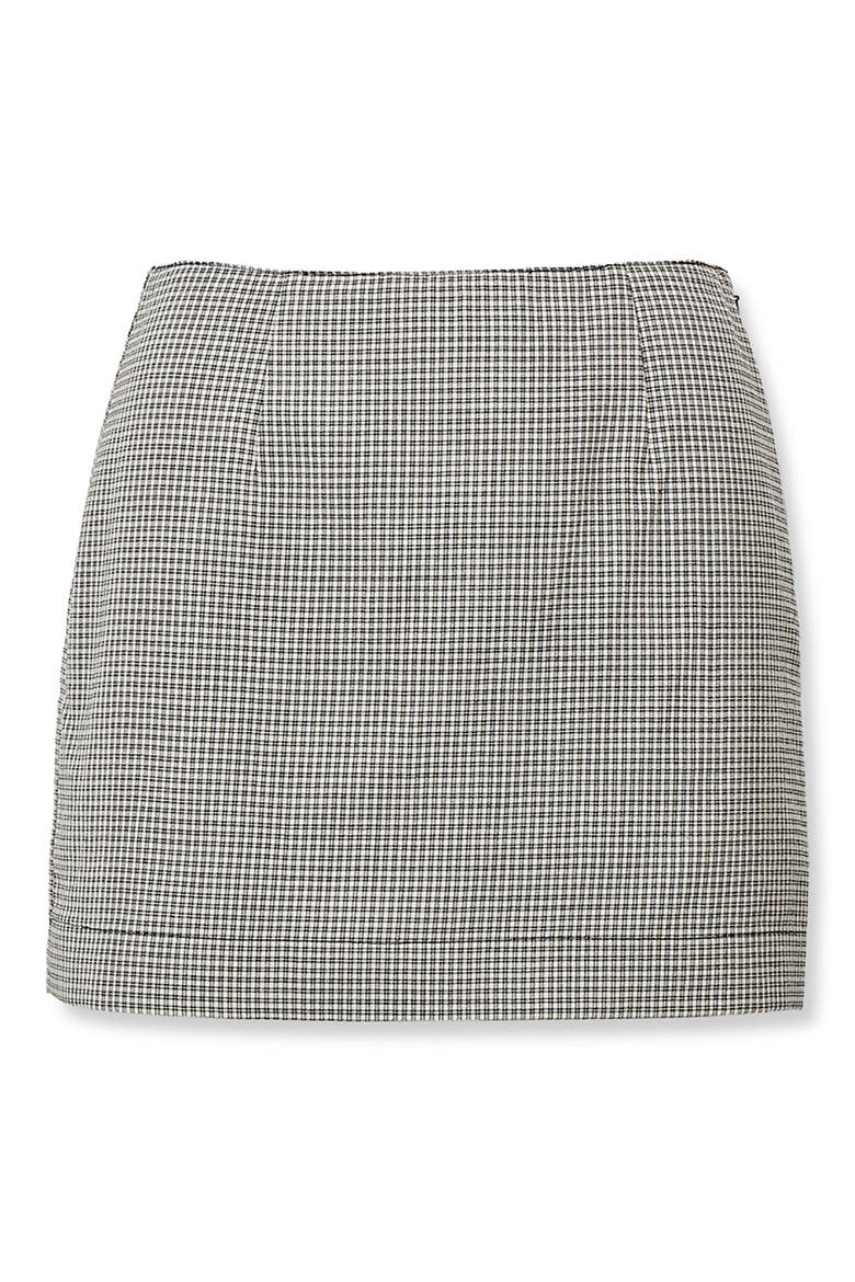 Piper Wool Miniskirt, Alternate, color, BLACK PLAID