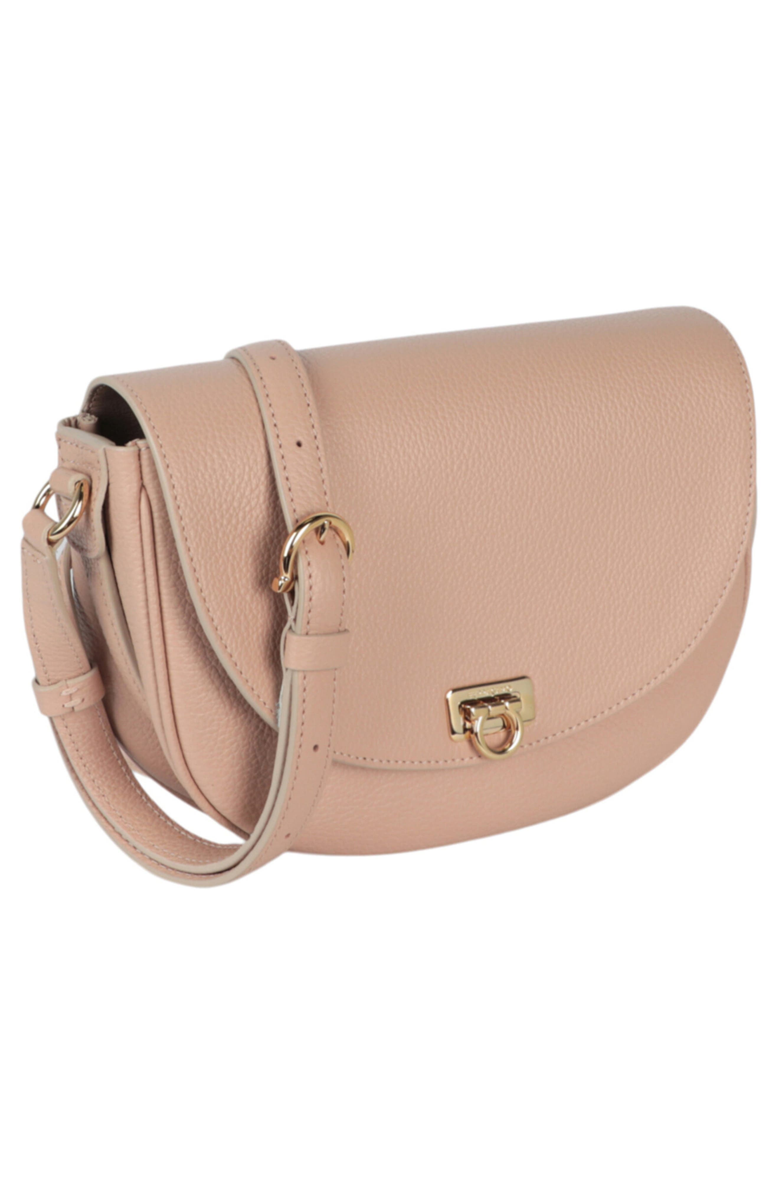 FERRAGAMO Gancini Buckle Crossbody Bag, Alternate, color, Light Pink