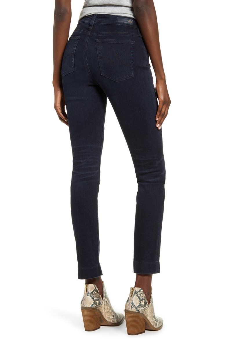 Mari High Waist Ankle Slim Straight Leg Jeans, Alternate, color, 3YRS INQUIRE