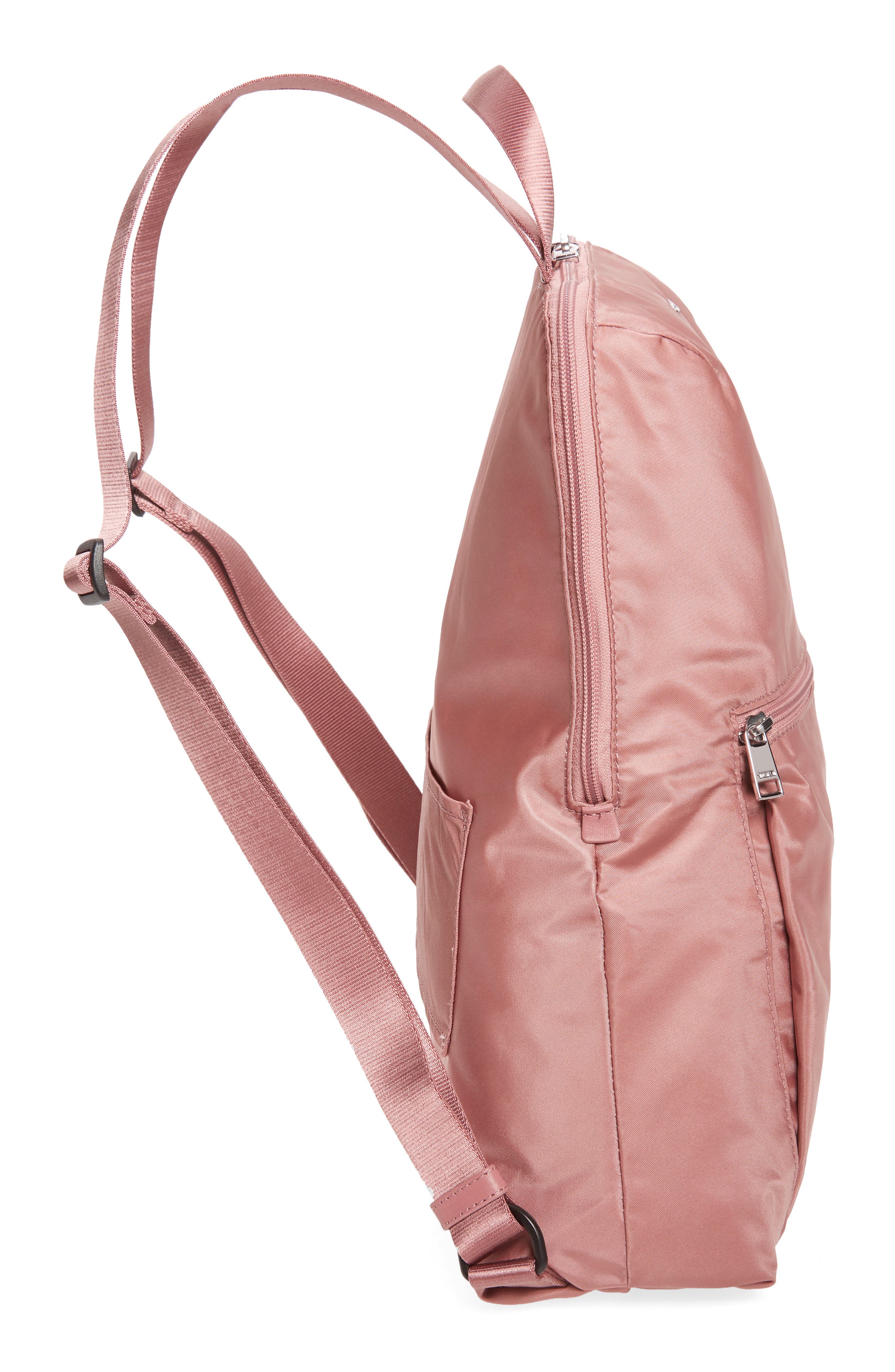 Voyageur - Just in Case Nylon Travel Backpack, Alternate, color, DUSTY ROSE