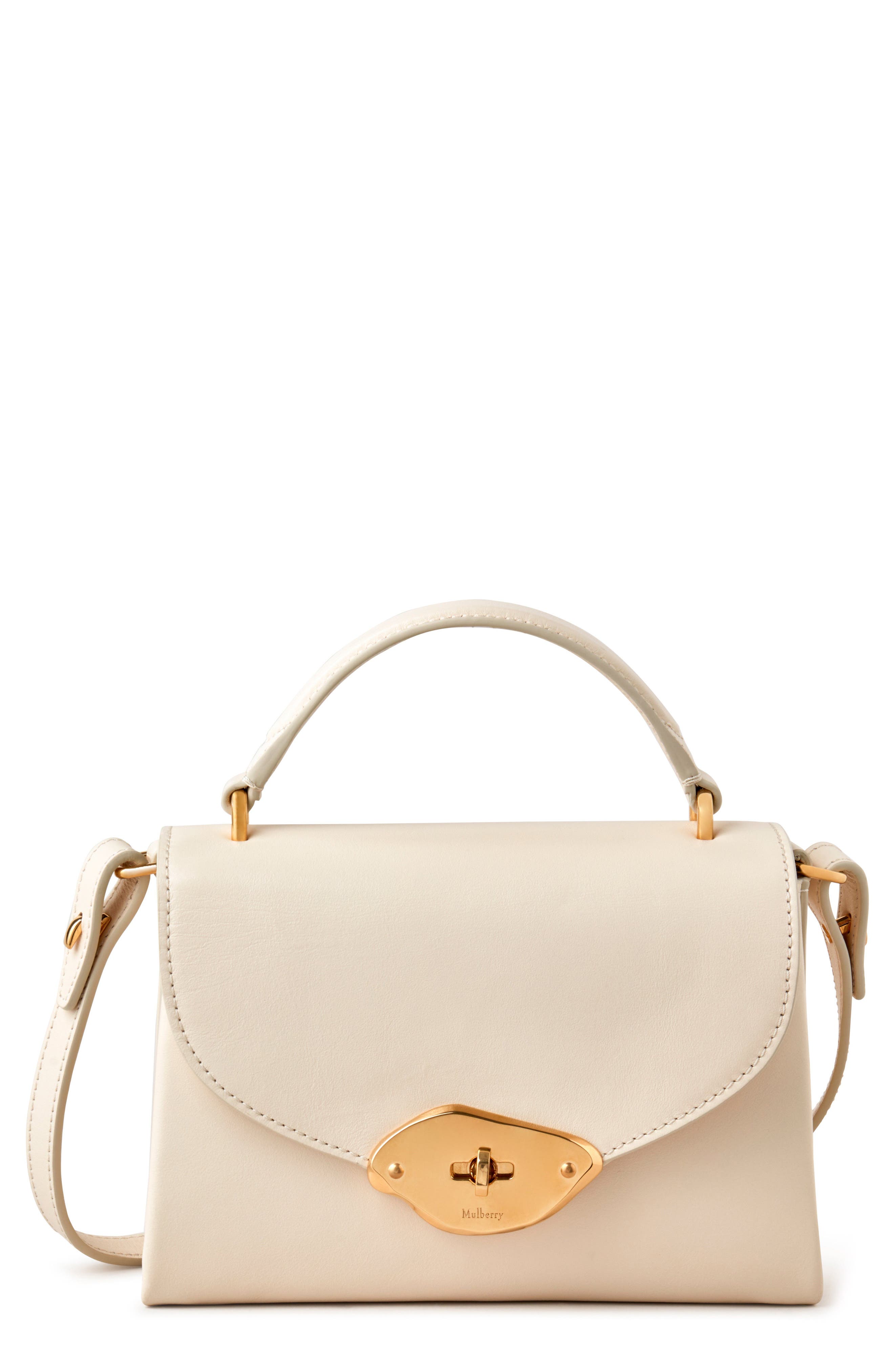 Mulberry Small Lana Top Handle Crossbody Bag, Main, color, Eggshell