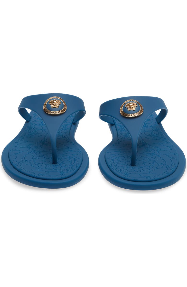 Versace Medusa Flip Flop, Alternate, color, Pastel Blue Gold