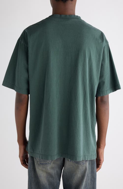 Balenciaga Short Sleeve Graphic Print T-shirt In Green