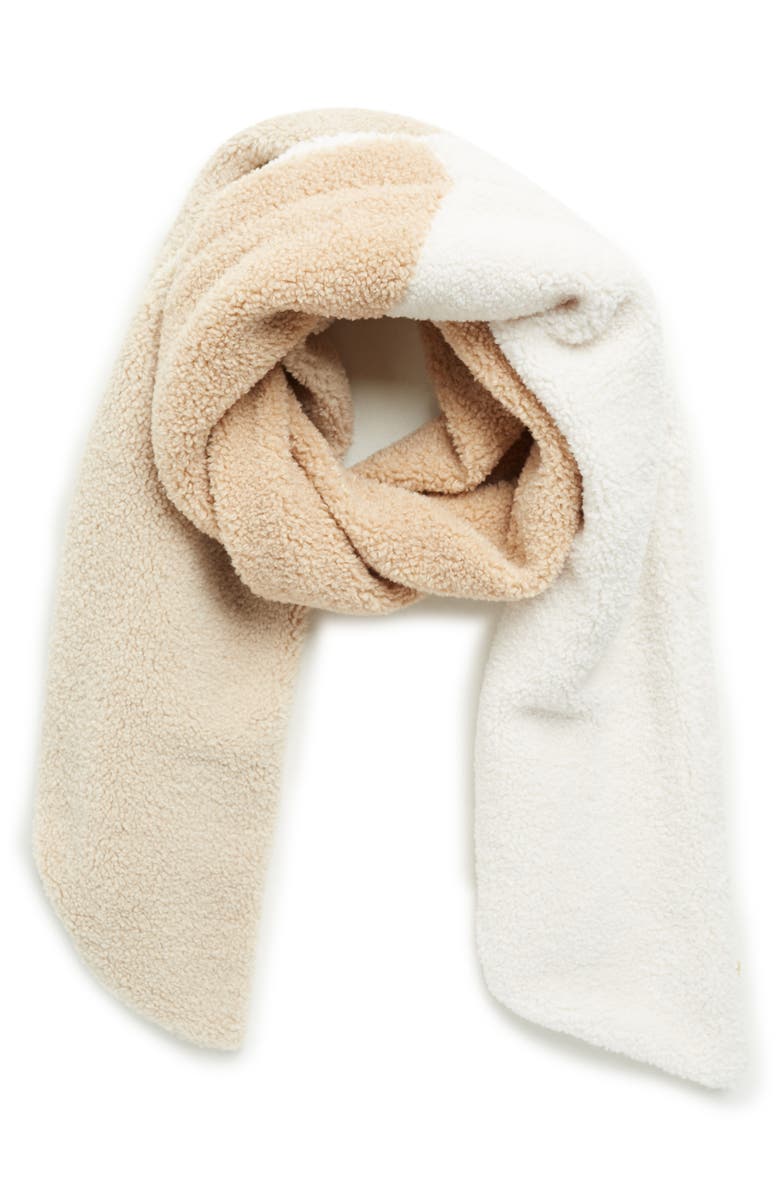 Steve Madden Faux Shearling Scarf, Main, color, 