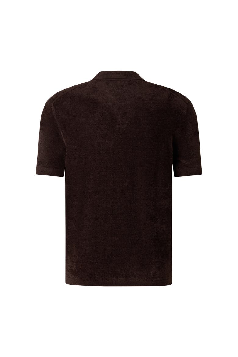 Finn Knitted Polo Shirt, Alternate, color, Dark brown