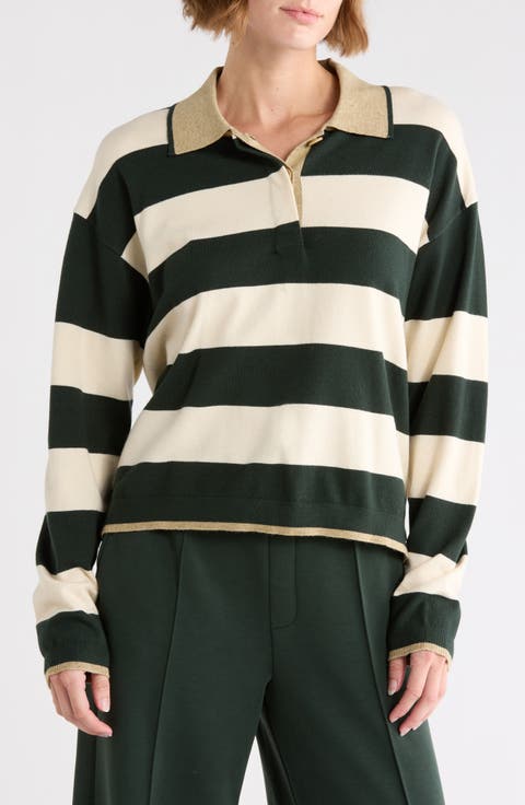 Stripe Polo Sweater