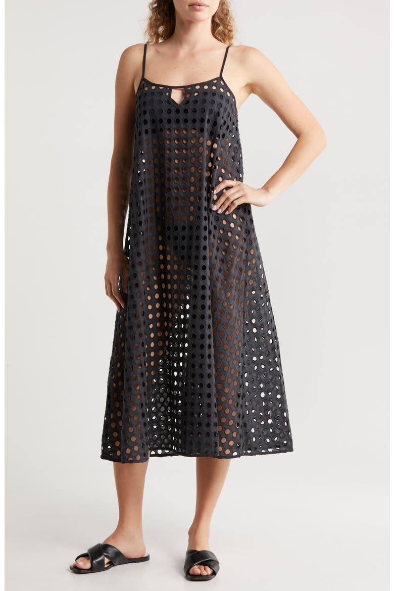 The Annika Cover-Up Dress, Main, color, BLACKOUT