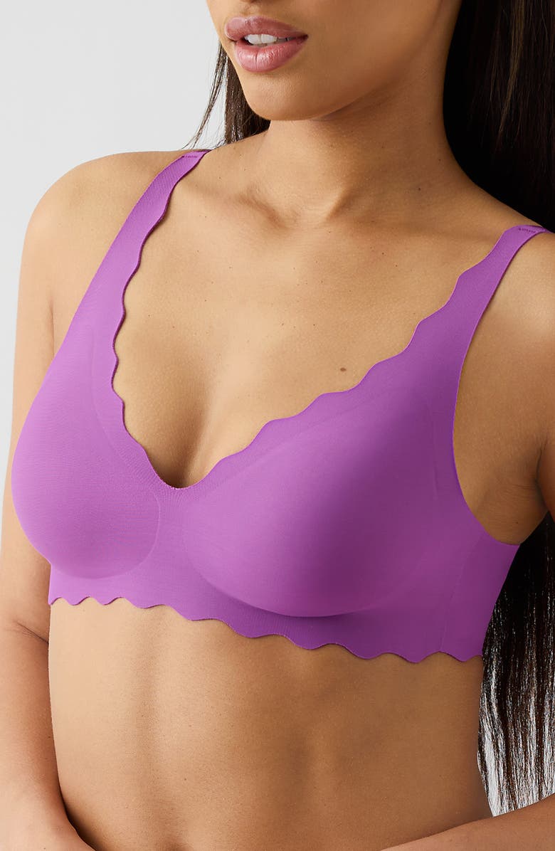 b.tempt'd by Wacoal B.Wow'd Wireless Convertible T-Shirt Bra, Alternate, color, Sparkling Grape