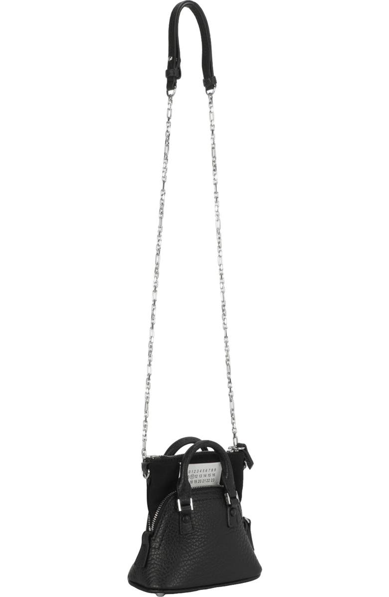 Maison Margiela Micro 5AC Leather Top Handle Bag, Alternate, color, Black