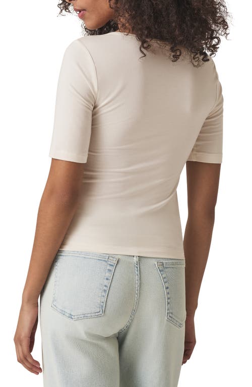 Splendid Yasmina Ruched T-shirt In White
