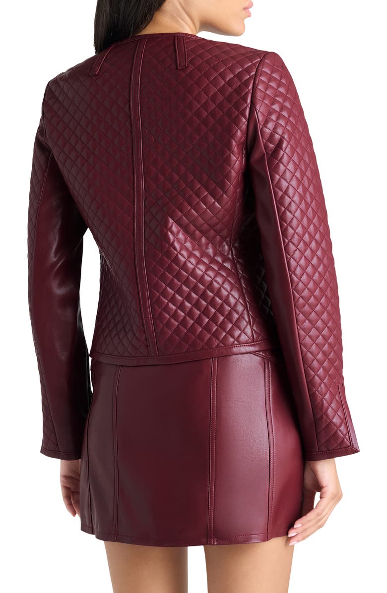 Cinq à Sept Brooke Quilted Faux Leather Jacket, Alternate, color,