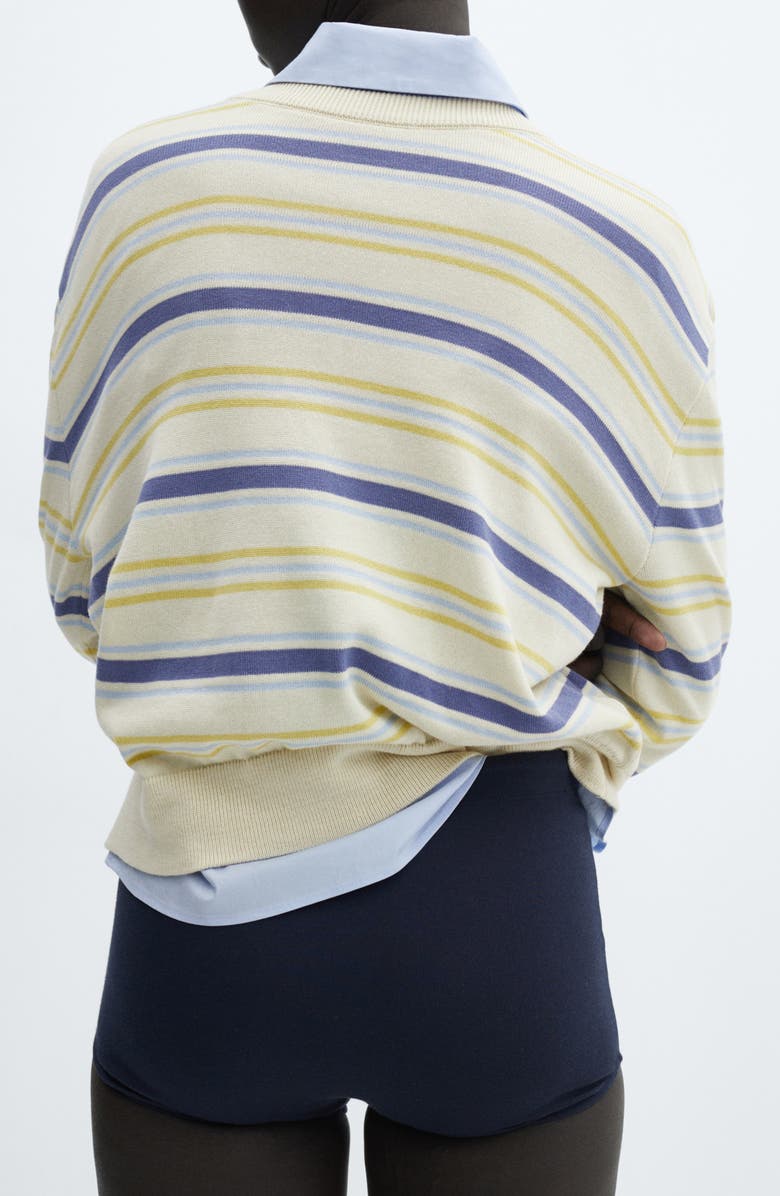 MANGO Virginia Stripe Cotton Sweater, Alternate, color, 