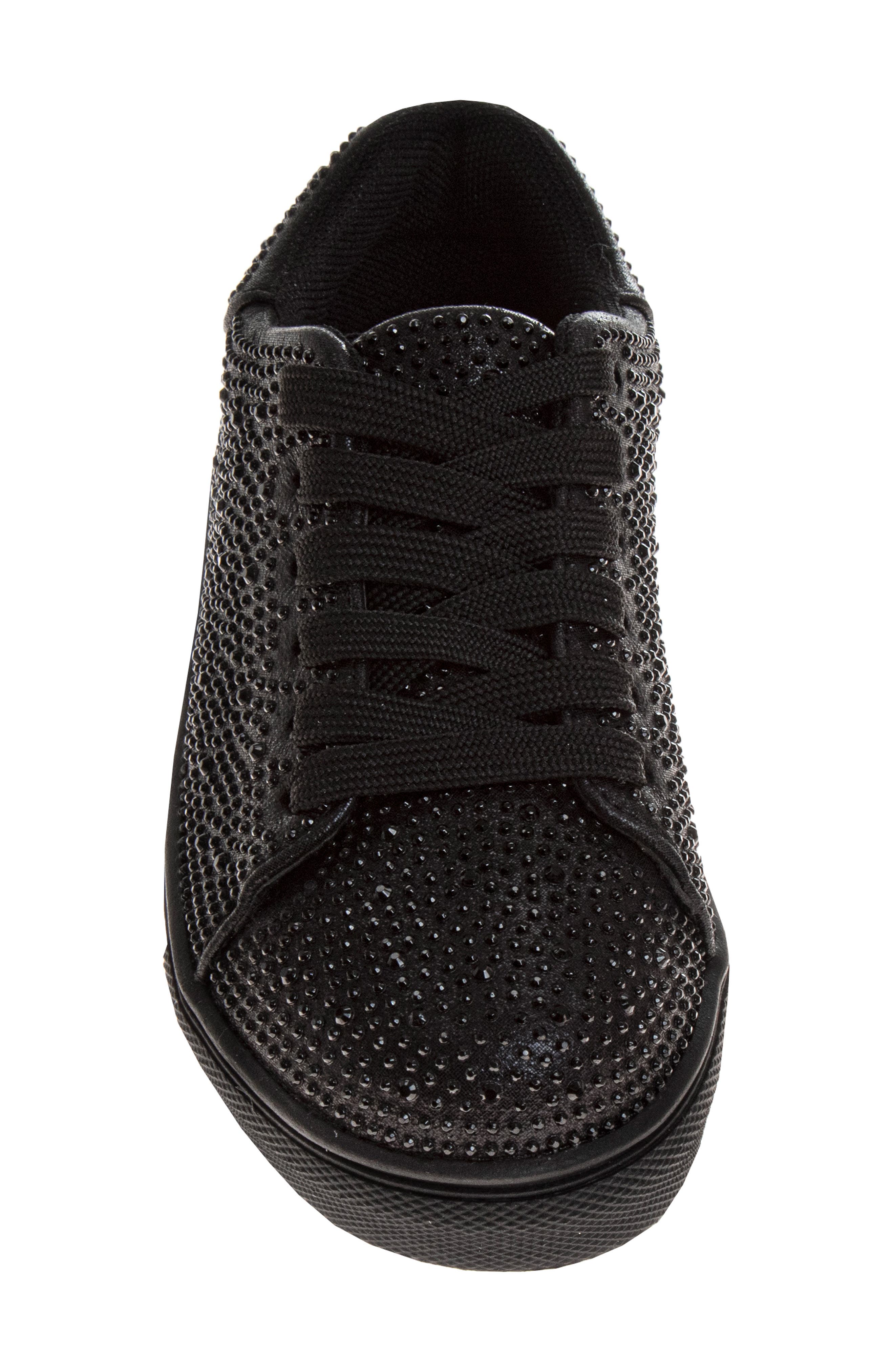 BADGLEY MISCHKA Kids' Rhinestone Sneaker, Alternate, color, 
