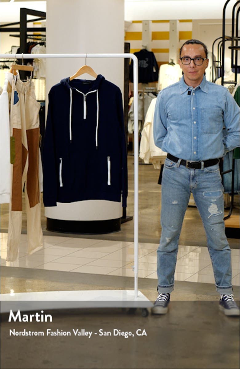 Quarter Zip Cotton Blend Hoodie, sales video thumbnail