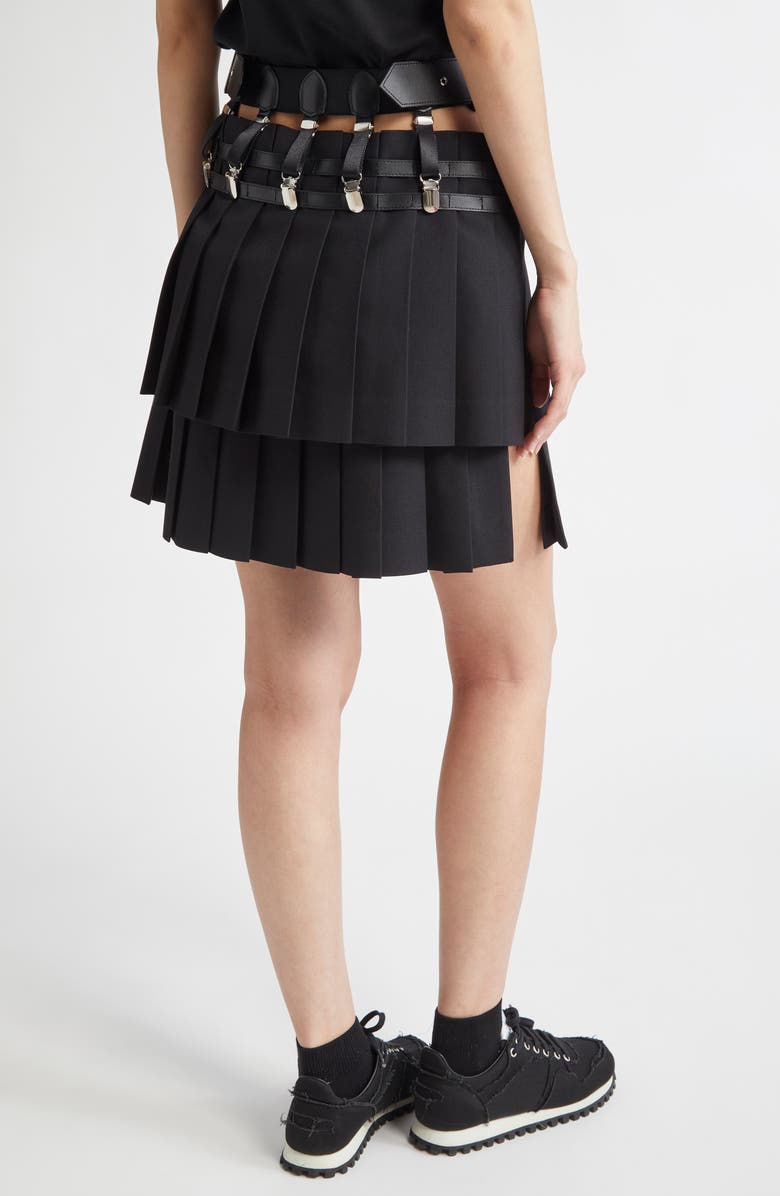 Noir Kei Ninomiya Gabardine Miniskirt with Detachable Belt, Alternate, color, 