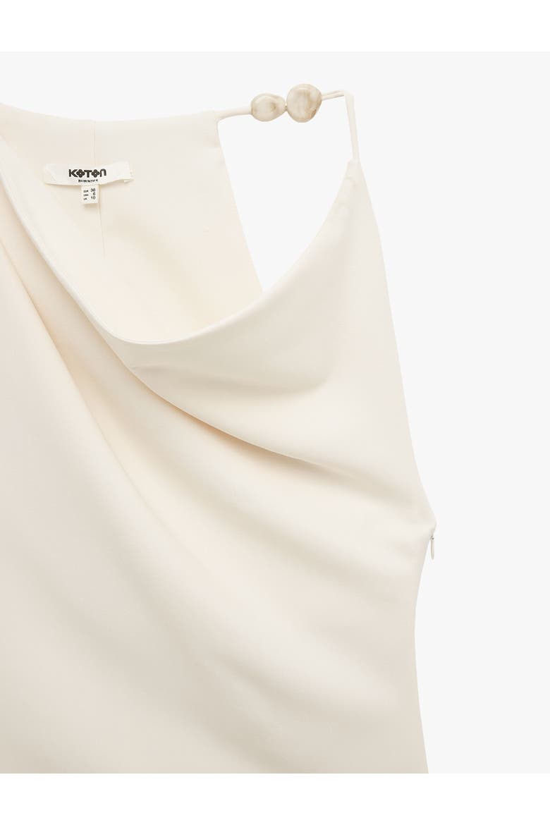 Stone Detail Draped Cowl Neck Top, Alternate, color, ECRU