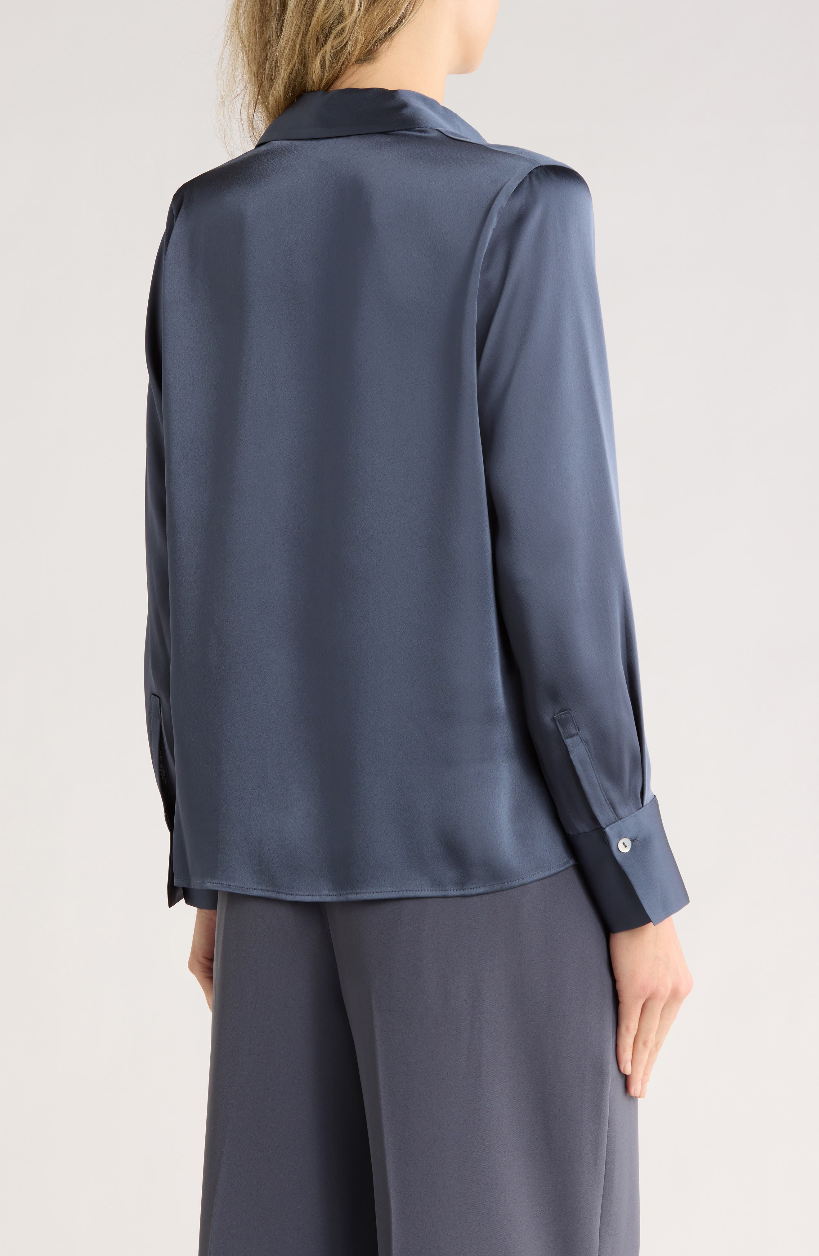 Long Sleeve Satin Top - image 4