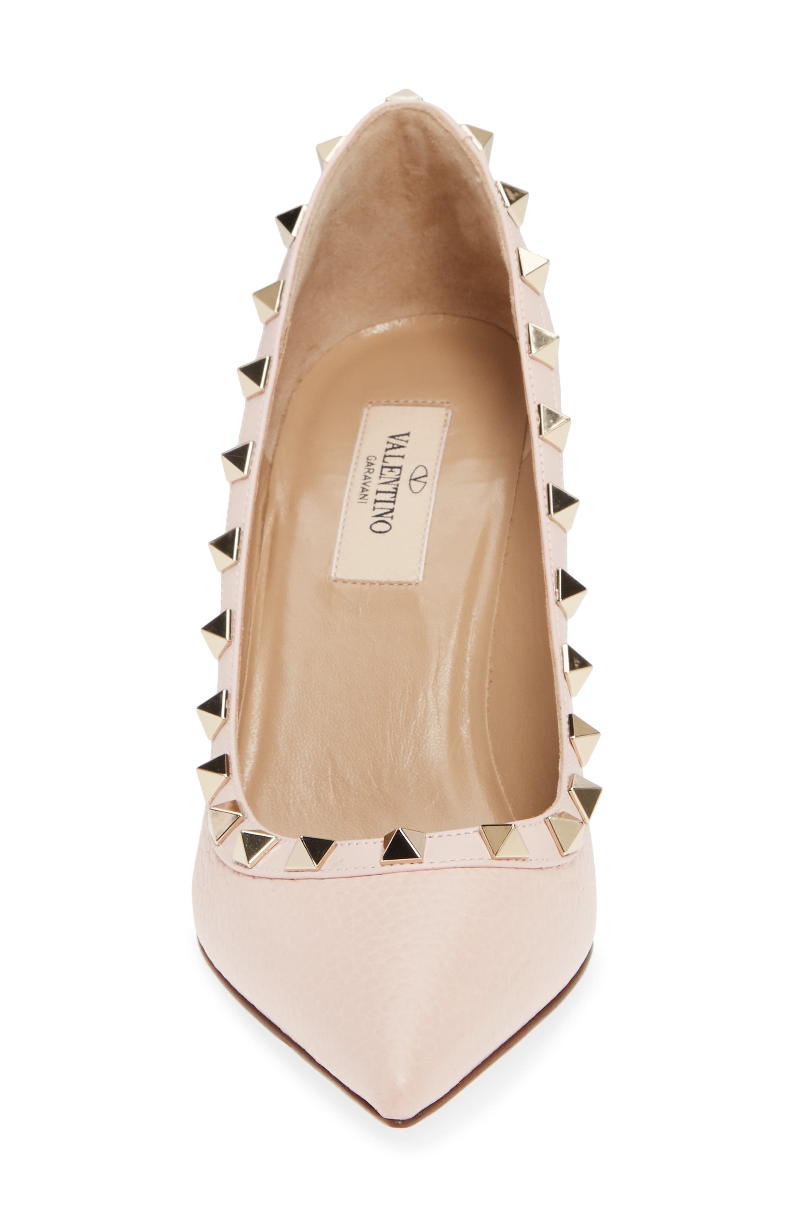 Rockstud Pointed Toe Pump, Alternate, color, ROSE QUARTZ