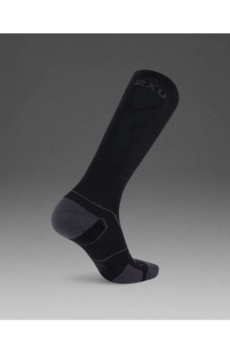 2XU Vectr Cushion Full Length Sock, Main, color, Black/Titanium