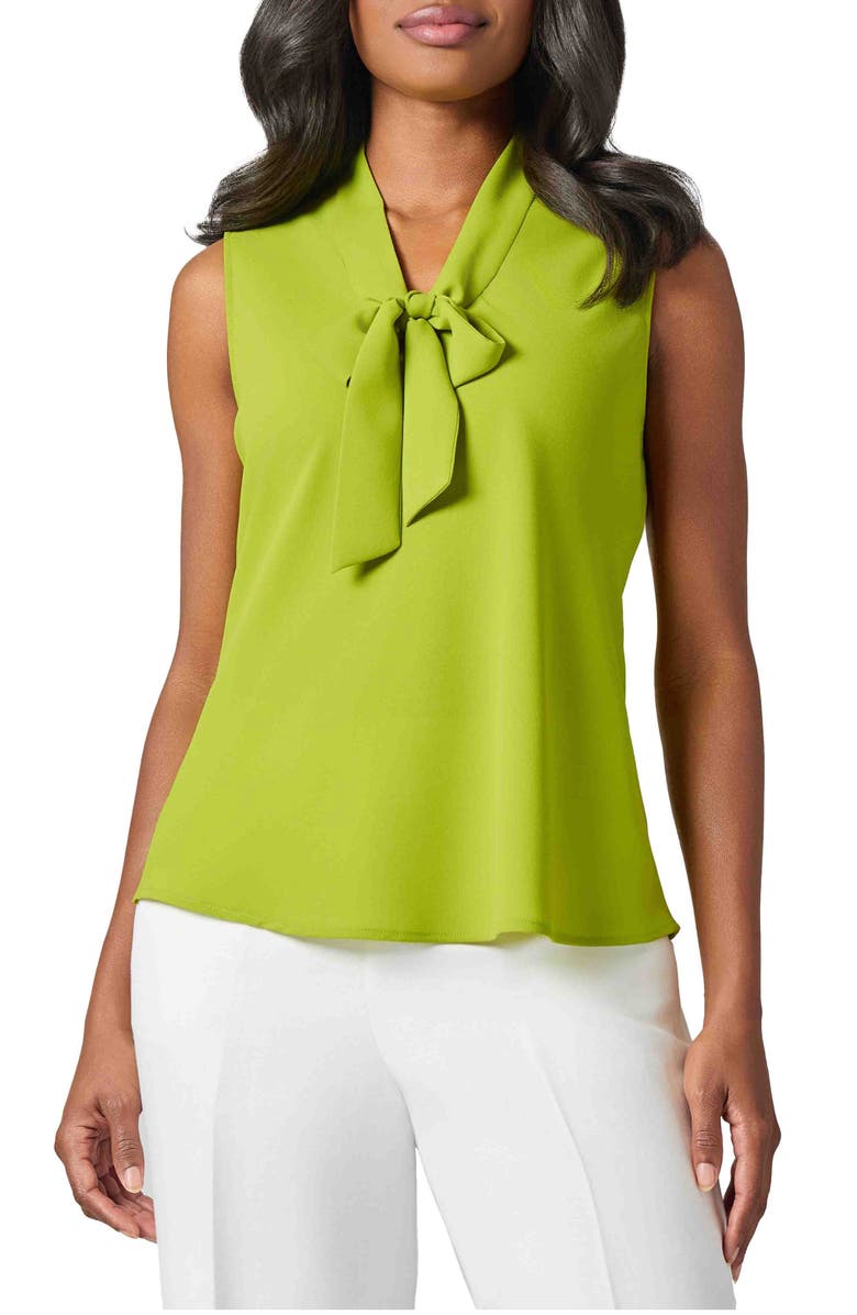 KASPER Sleeveless Tie Front Top, Main, color, 