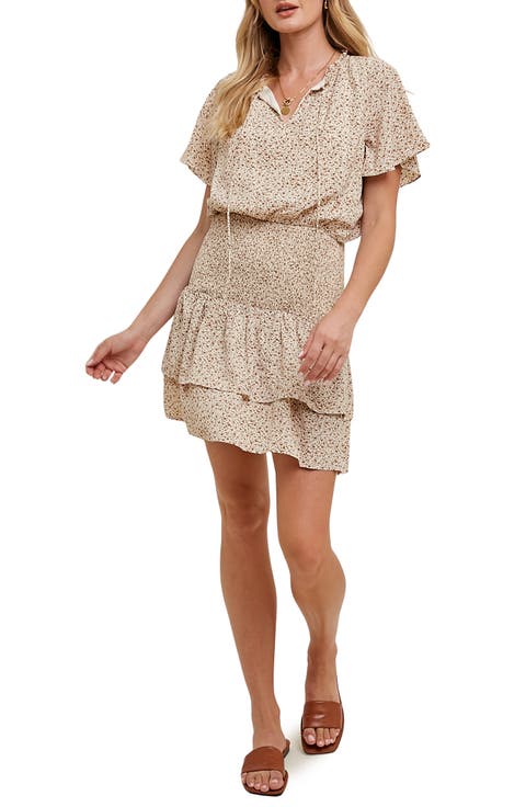 Smocked Tiered Minidress