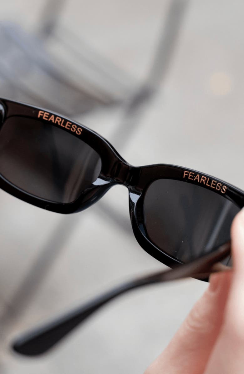 INDY Delancey Rectangular Polarized Sunglasses, Alternate, color, Black