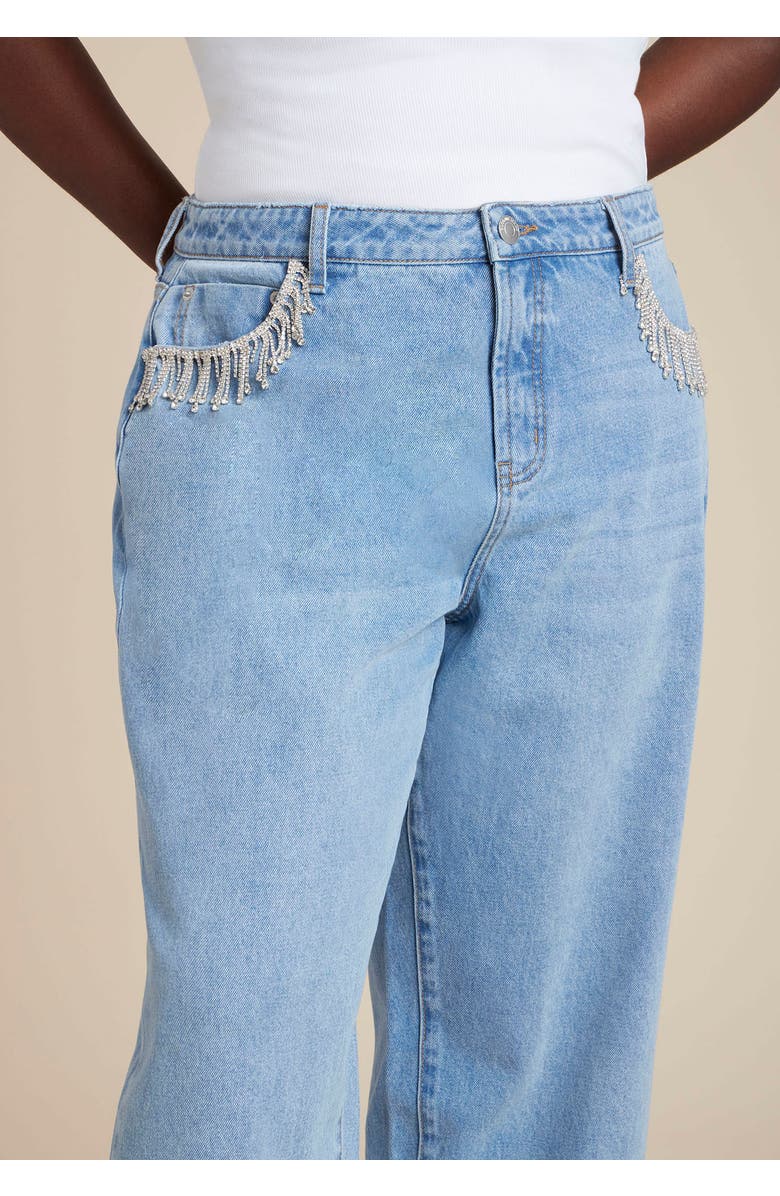 ELOQUII Relaxed Jean With Rhinestone Trim Pocket, Alternate, color, Vintage Blue