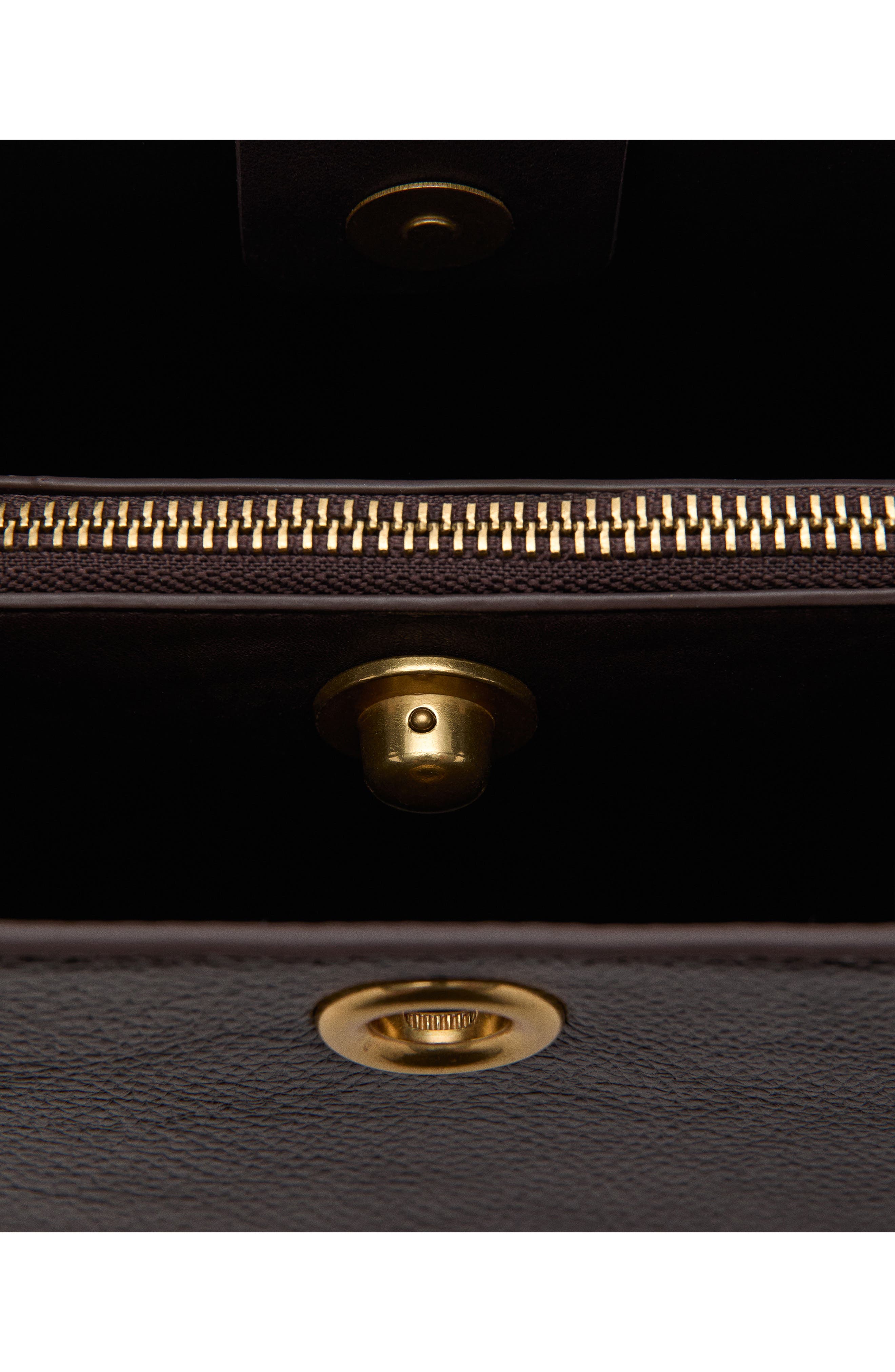 MANGO Medium Faux Leather Bucket Bag, Alternate, color, Chocolate