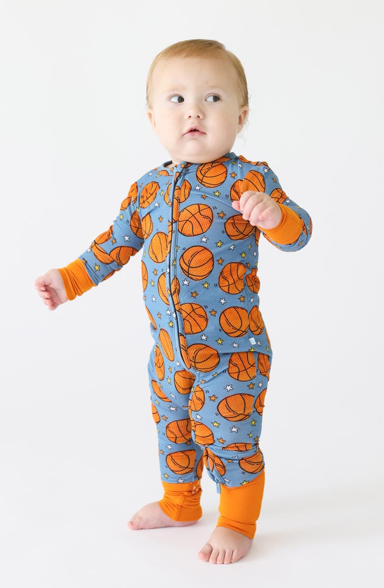 Posh Peanut Slam Dunk Fitted Convertible One-Piece Pajamas, Alternate, color, 