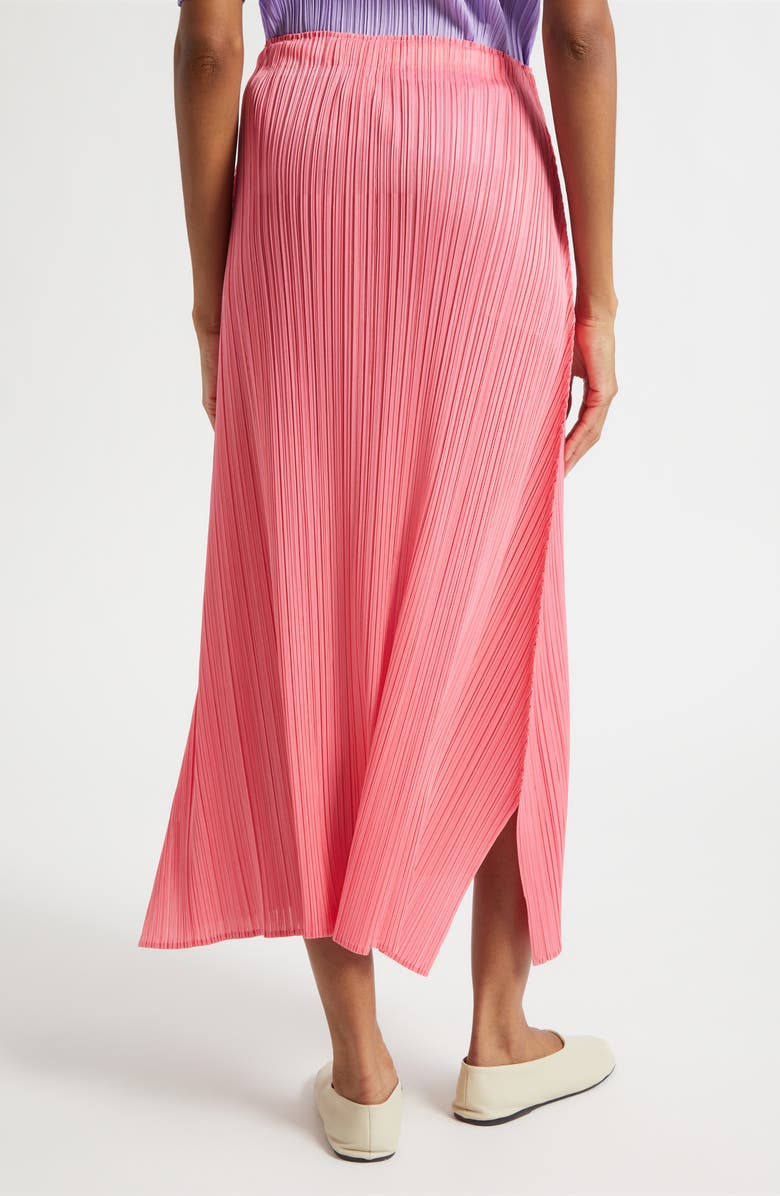 Pleats Please Issey Miyake Monthly Colors March Pleated Midi Skirt, Alternate, color, Pink