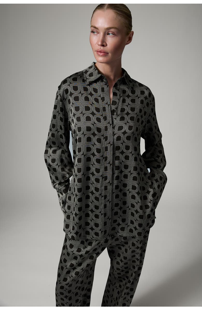 Day Plymo Printed Long Sleeve Shirt, Main, color, Black