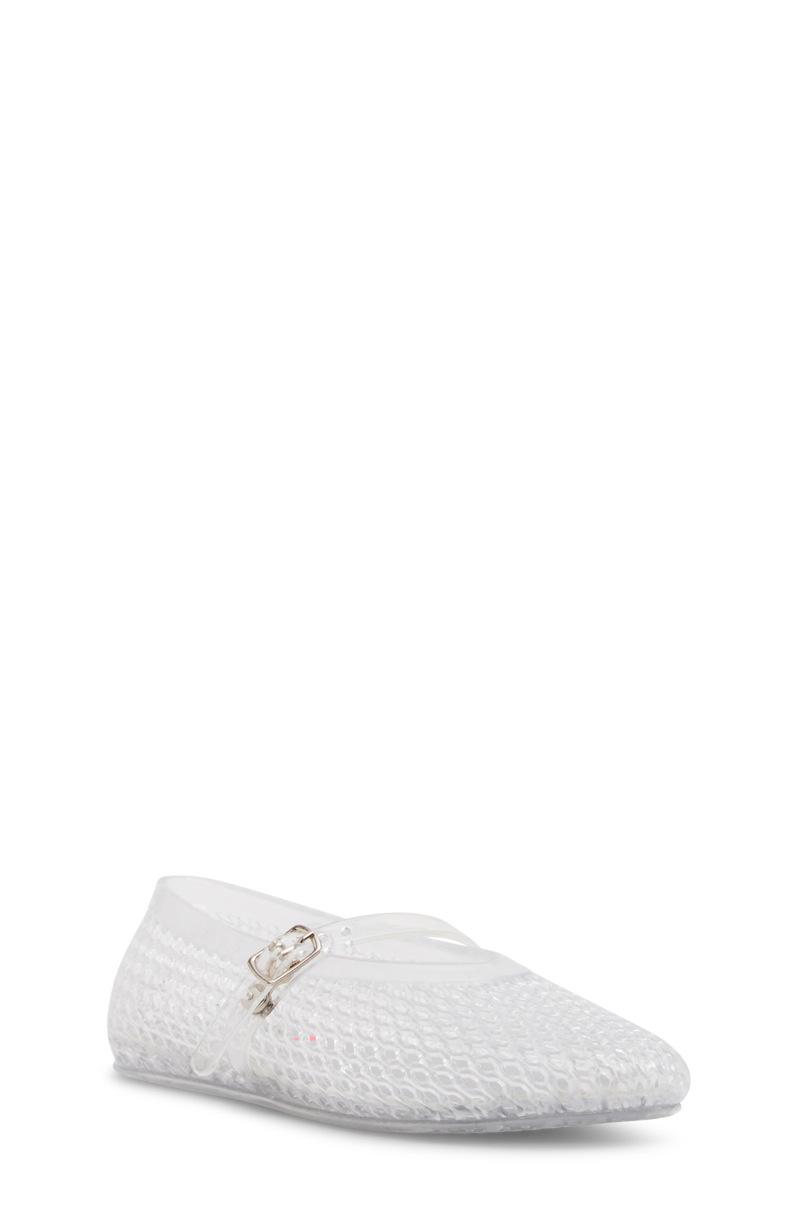 Steve Madden Kids' JKrista Jelly Flat, Main, color, Clear