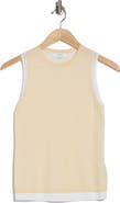 Vince Double Layer Cotton Blend Tank