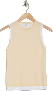 Vince Double Layer Cotton Blend Tank