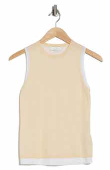Vince Double Layer Cotton Blend Tank