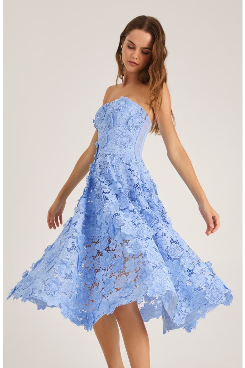 floral form fitting dress Jovani 09738 White Blue Floral Sequin Fitted Short Dress