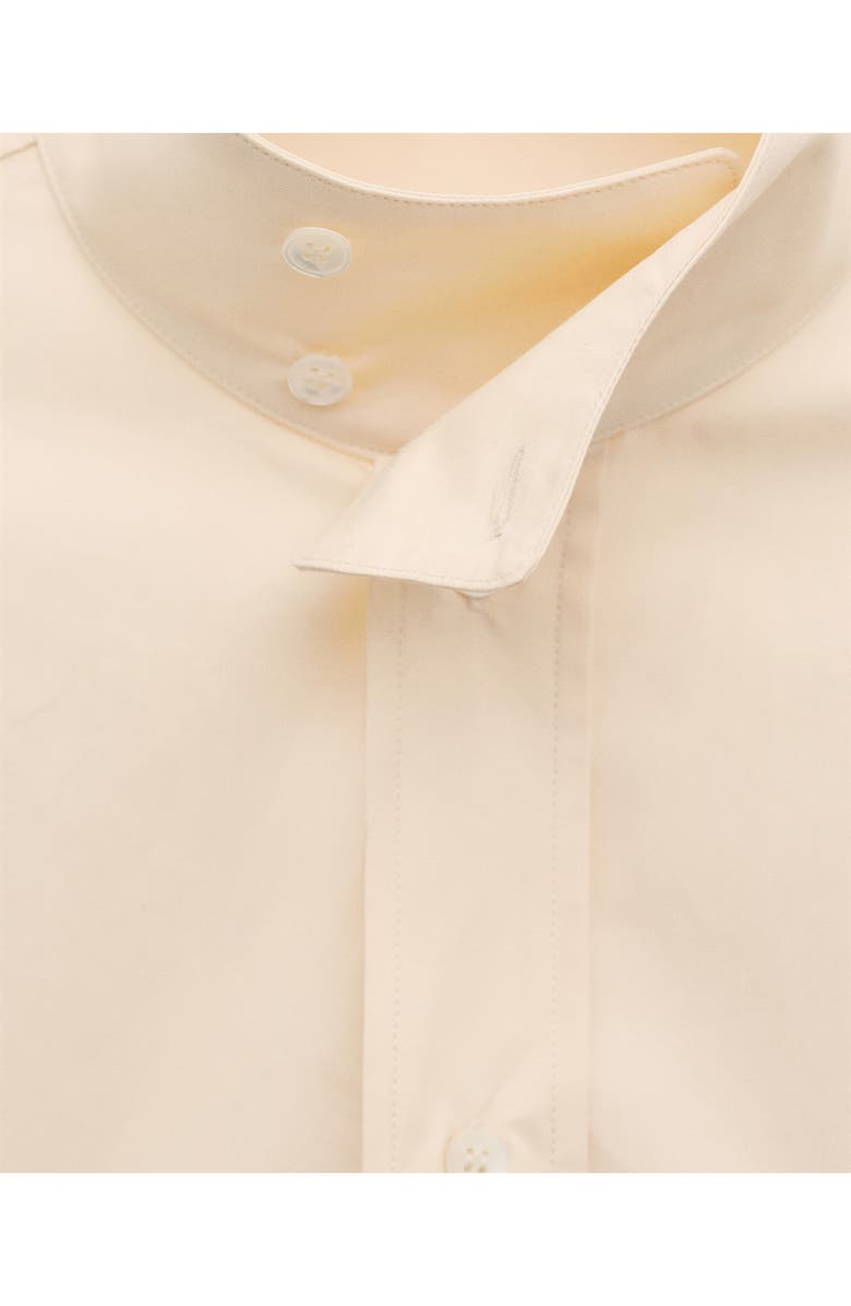 MANGO Layered Collar Button-Up Shirt, Alternate, color, Yellow