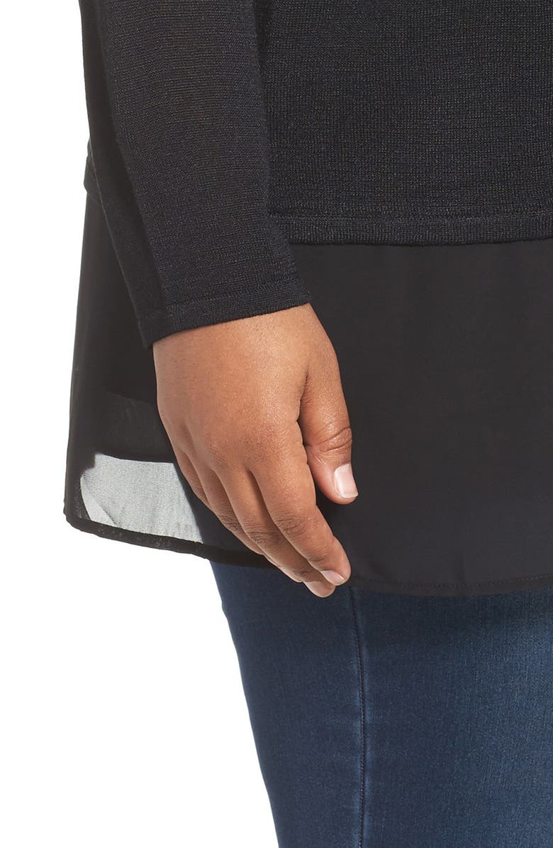 NIC+ZOE Chiffon Trim Cardigan, Alternate, color, 