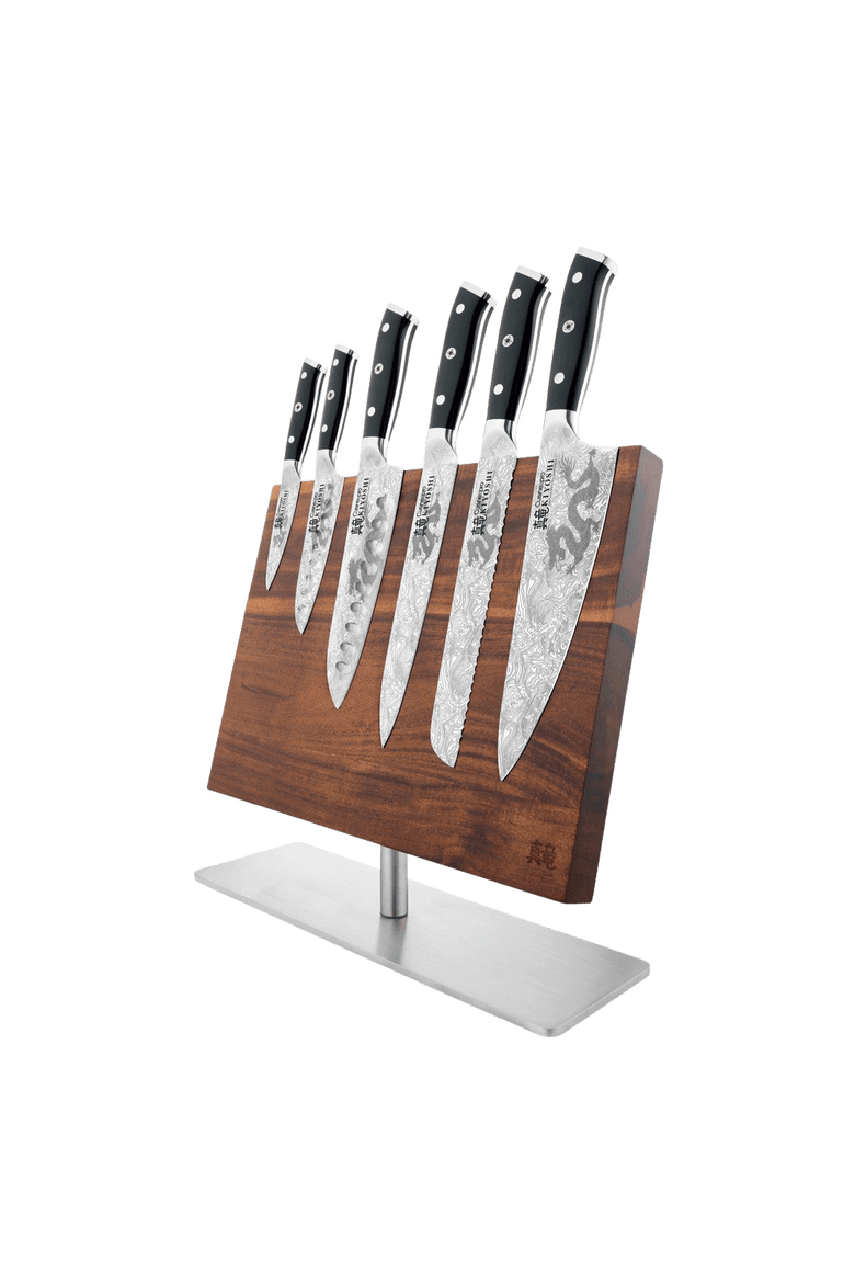 KIYOSHI® Kei 7-Piece Knife Block, Main, color, Silver