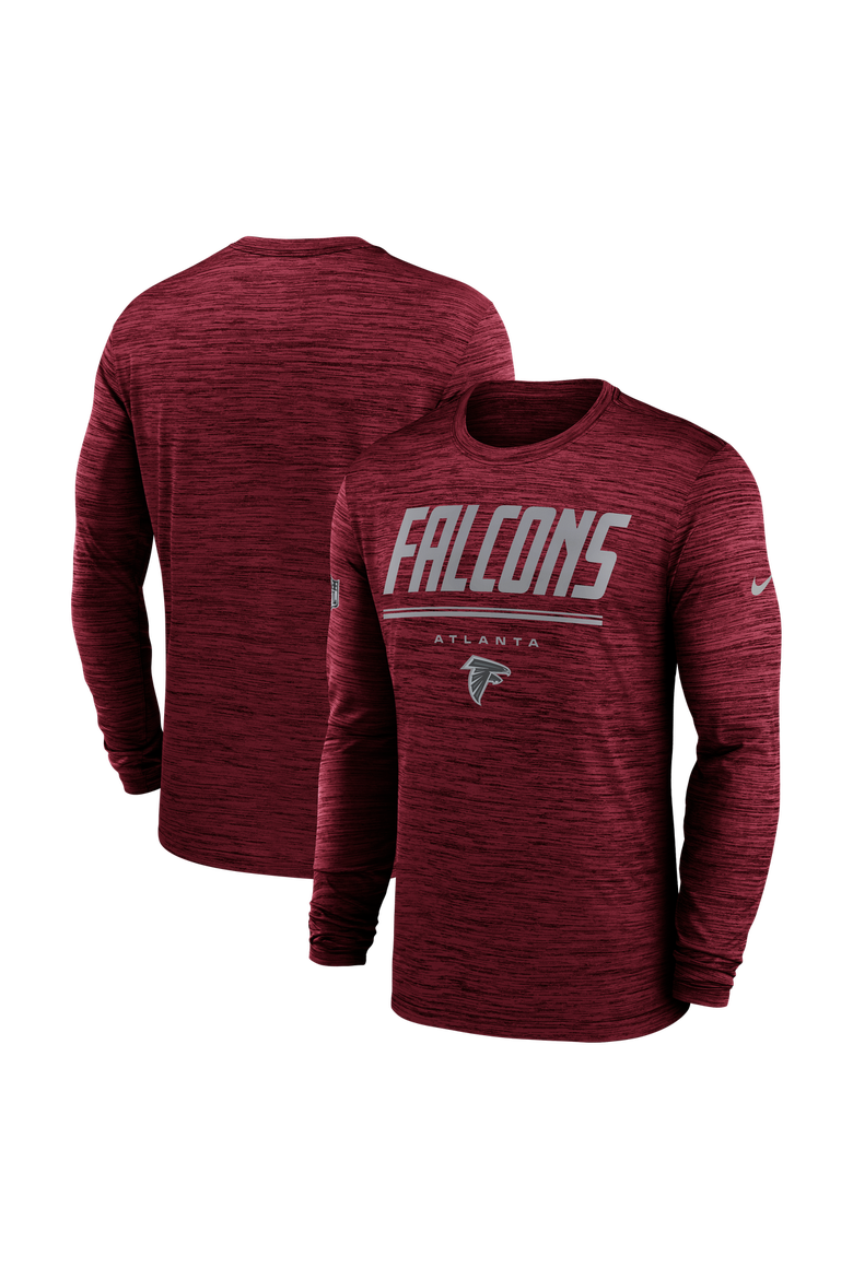 Men's Nike Red Atlanta Falcons Sideline Offensive Transition Velocity Dri-FIT Long Sleeve T-Shirt, Main, color, Red