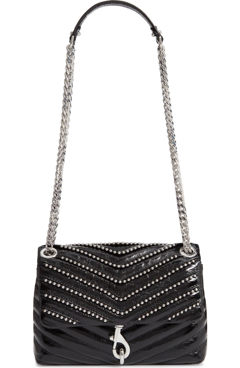 Rebecca Minkoff Edie Beaded Leather Crossbody Bag, Main, color,
