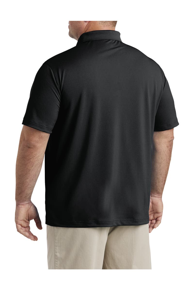 B+T Essentials Big & Tall Solid Golf Polo Shirt, Alternate, color, Black