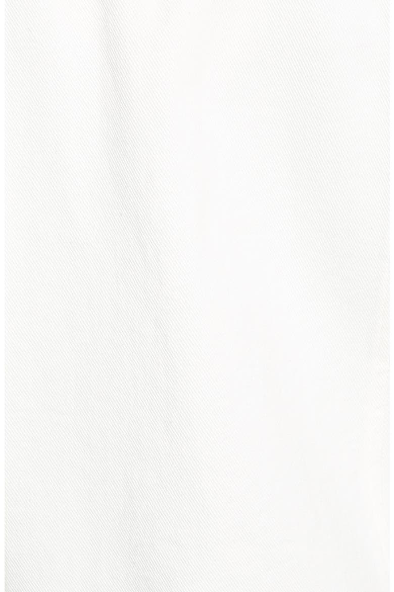 Lace Detail Frayed Hem Denim Trucker Jacket, Alternate, color, WHITE