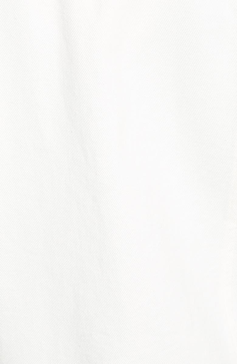 Endless Rose Lace Detail Frayed Hem Denim Trucker Jacket, Alternate, color,