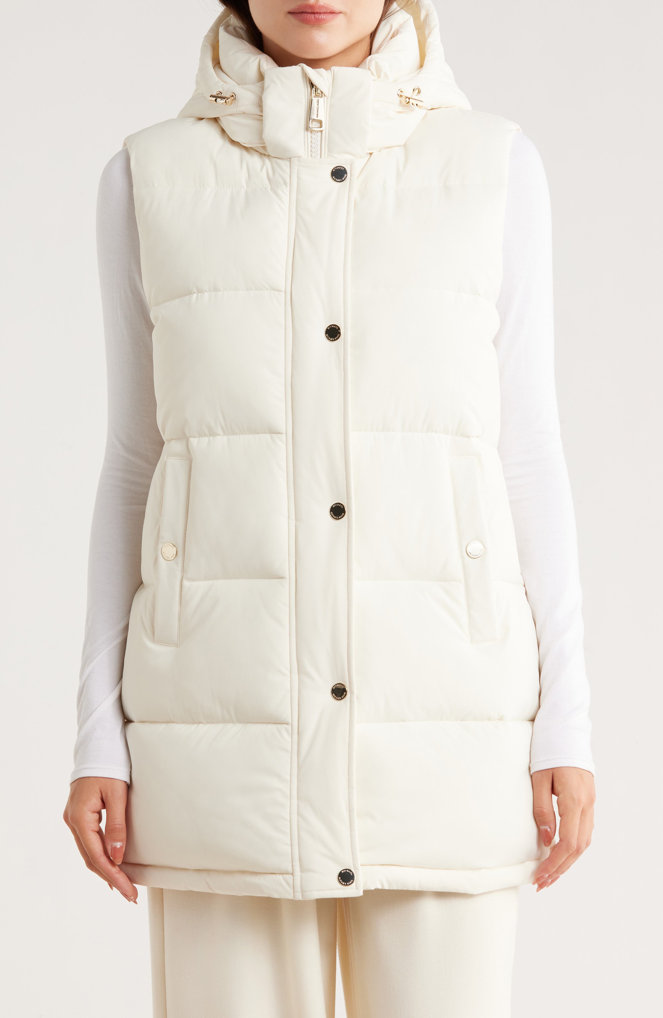 Michael Kors Longline 450 Fill Power Puffer Vest