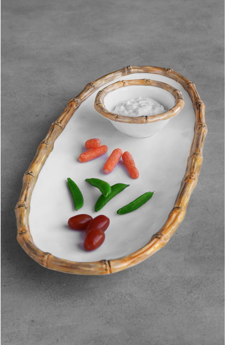 BEATRIZ BALL Collection Vida Cane Mini Dip Bowl, Alternate, color, White