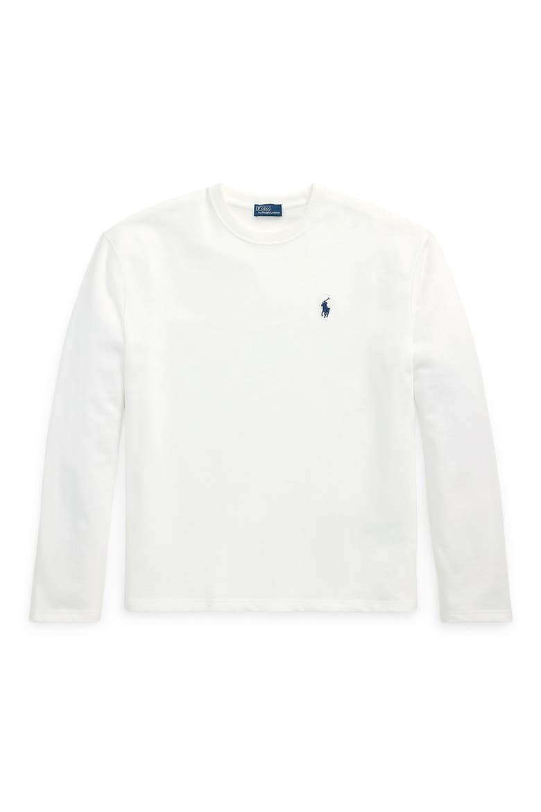 Long Sleeve Cotton Jersey T-Shirt, Alternate, color, WHITE